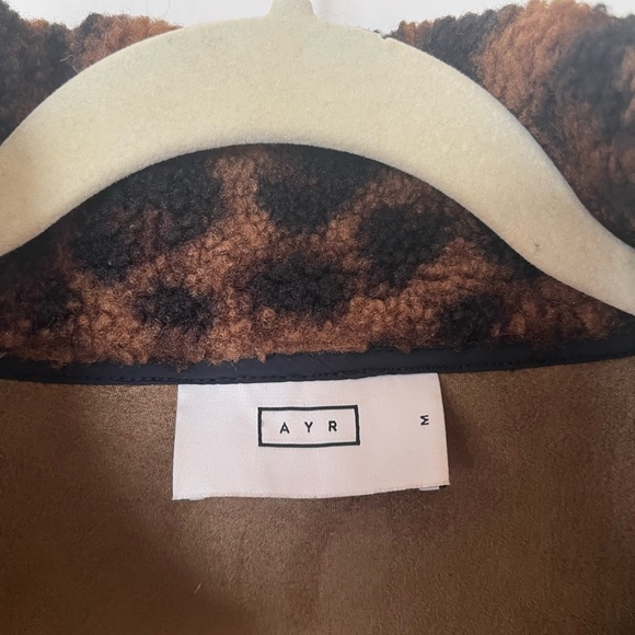 AYR Brown Leopard Print Teddy Jacket - Picture 5 of 7